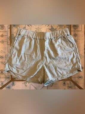 Madewell Small Sage Green Shorts with elastic waistband